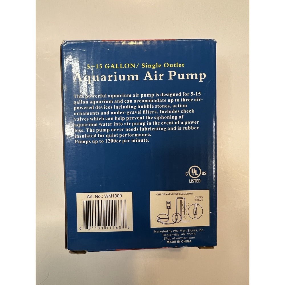 Aqua Culture 5 to 15 Gallon Single Outlet Aquarium Air Pump - Picture 2 of 5